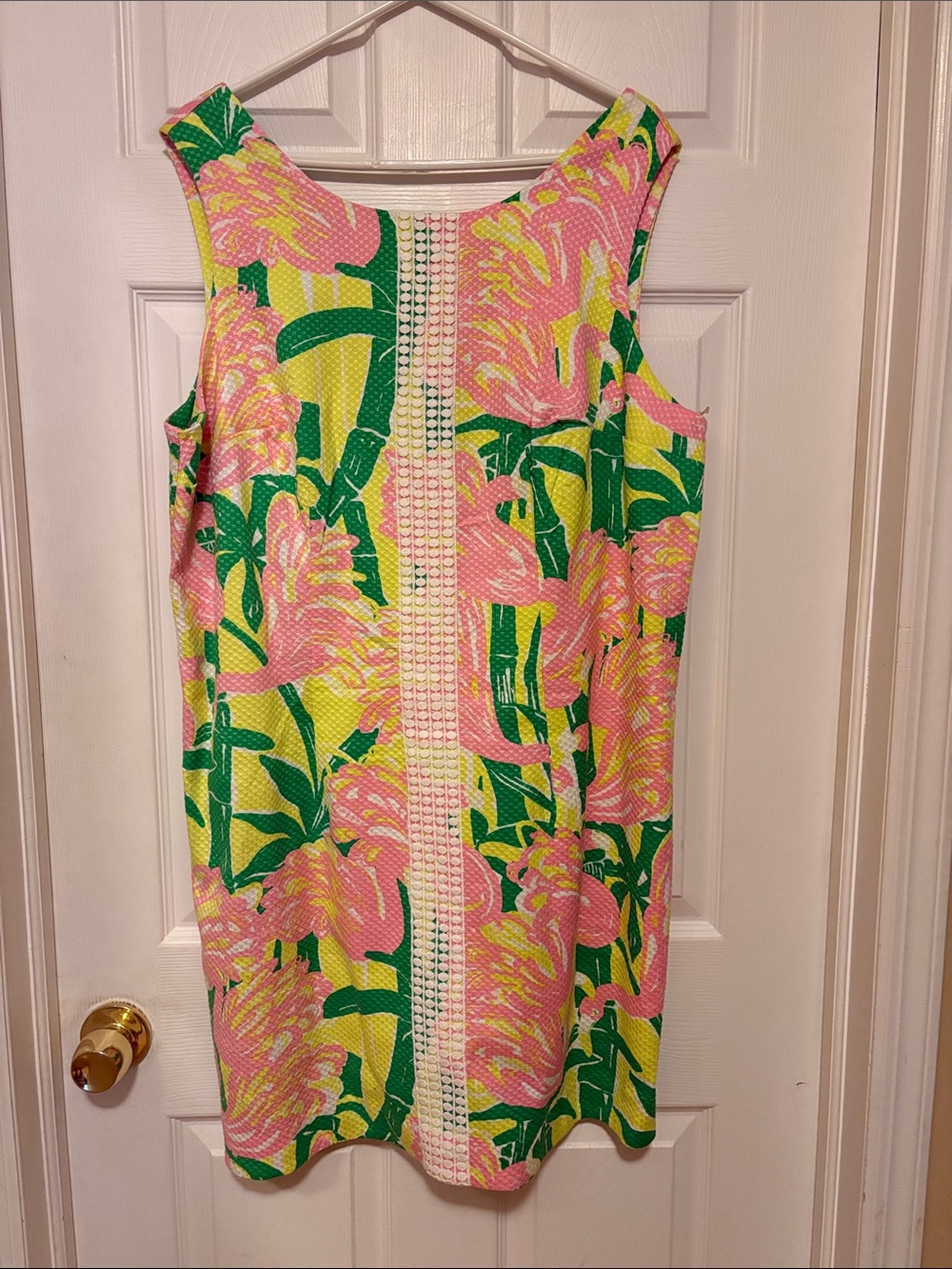 Lilly Pulitzer Sleeveless Floral Shift Dress in Pink, Green & Yellow
